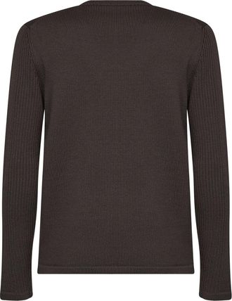 Prada Mens Wool Knit Sweater Dark Brown Virgin