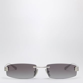 Balenciaga Gossip rectangular Silver/Gradient Grey sunglasses