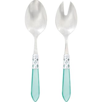 Vietri Aladdin Two-Piece Salad Servers in Aqua at Nordstrom