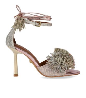 Kurt Geiger SANDALO CON TACCO POM POM ROSA KURT GEIGER
