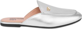Love Moschino Mules con motivo metallizzato - Argento