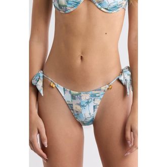 PacSun Evelyn Tie Side Bikini Bottoms in North Shore/Multi at Nordstrom Rack, Size Medium