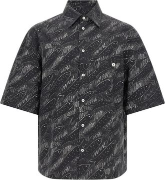 Jacquemus Black Boxy Printed Shirt