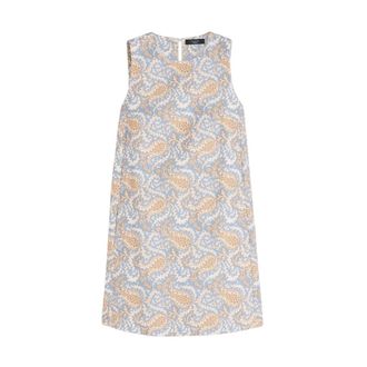 Max Mara A-line Dress in Cotton Basketweave - female - Weekend Max Mara - Short Dresses - Multicolor - XS - Dresses