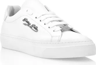 Philipp Plein Lo-Top Sneakers Signature Unisex in White at Nordstrom, Size 35