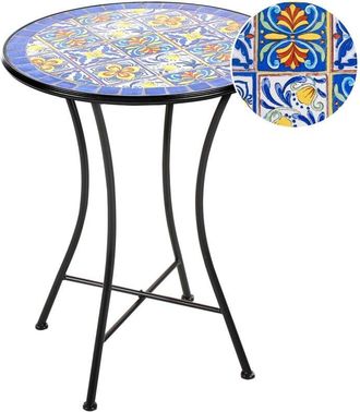 Beliani Bistro Table CORIANO 60 cm 60 cm Metal Black