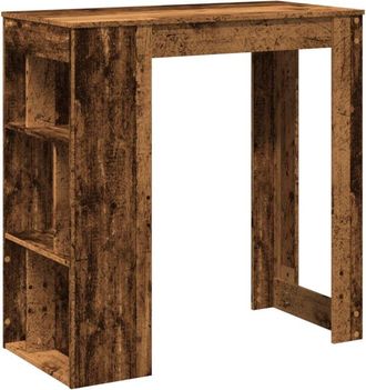 vidaXL Bar Table with Racks Old Wood 102x50x103.5 cm Engineered Wood Vidaxl