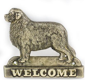 OEM Terranova, Terranova, Cascada: Un Cartel De Puerta Con Un Perro, Una Placa De Bienvenida De Lat&oacute;n, Un Cartel &Uacute;nico Con La Inscripci&oacute;n Bienvenido De Ar