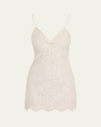 LoveShackFancy Petaline Lace Mini Dress