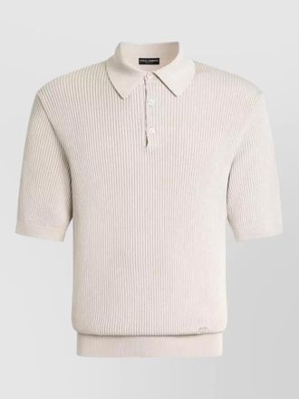 Dolce & Gabbana polo shirt short sleeves ribbed elastic hem