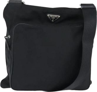 Prada Pre-owned Vintage Nylon Cross Body Bag - Dames - Vintage Schoudertas - Zwart - ONE Size - Nylon - Vintage
