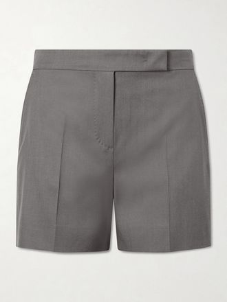 Max Mara Shorts In Twill Di Lana - Grigio