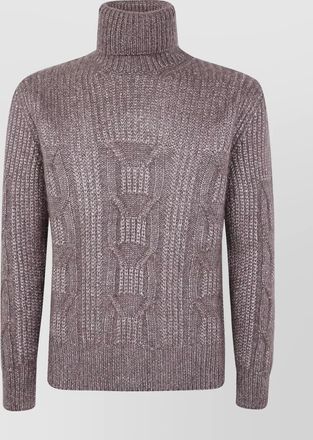 Ermenegildo Zegna cashmere silk turtleneck ribbed sweater