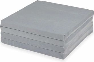 OEM Alfombra De Juego Infantil 120x120cm, Cuadrada, Plegable, Velvet Soft, Gris Claro