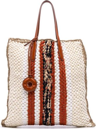 Loro Piana Pre-owned Loro Piana Crochet Wool and Silk Blossom Tote Ladies FNR93OIHV91J2E3Z