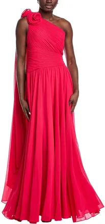 Teri Jon by Rickie Freeman Chiffon Drape Gown