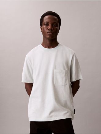Calvin Klein Mens Cotton Blend Relaxed T-Shirt - Light/Pastel Green - 2XL