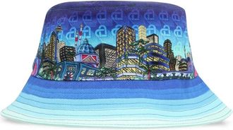 Casablanca Bucket Hat met Print - Dames - Hoeden - Blauw - ONE Size - Katoen - Accessoires