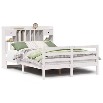 Berkfield Home Bookcase Bed without Mattress White 140x190 cm Solid Wood Pine