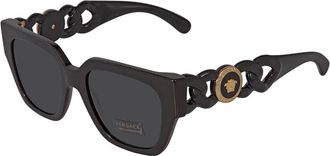 Versace Dark Grey Square Ladies Sunglasses VE4409 GB1/87 53
