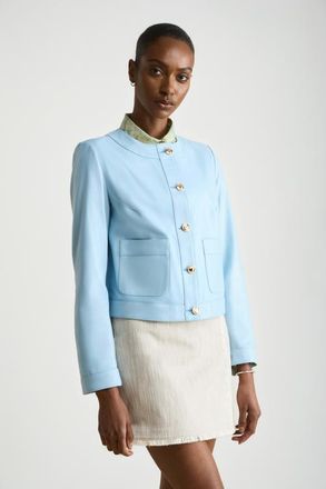 FURNIQ Margot Leather Jacket in Blue at Nordstrom, Size Small