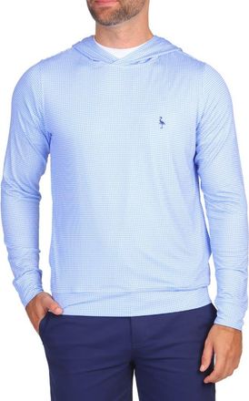 Tailorbyrd Houndstooth Print Performance Hoodie in Blue at Nordstrom Rack, Size Small