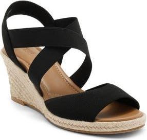 Nordstrom Rack Bonnie Wedge Espadrille Sandal in Black at Nordstrom Rack, Size 5.5
