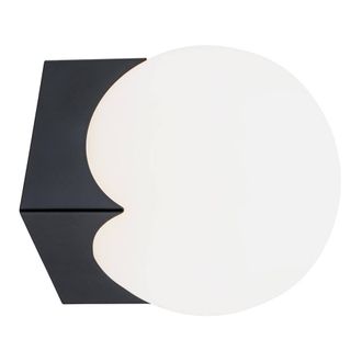 Netlighting Austin Wall Lamp Opal Matt Black Matt