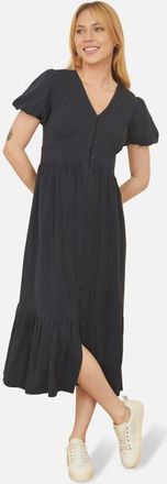 Yumi Viscose Button Through Midi Dress in Navy at Nordstrom, Size 10