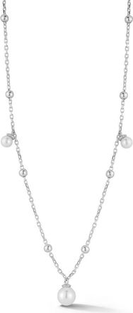 Sphera Milano Cultured Freshwater Pearl Necklace in Silver at Nordstrom Rack