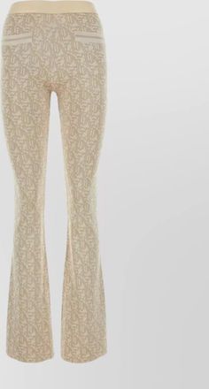 Palm Angels monogrammed flared trousers with ribbed texture