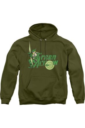 Gildan DC Comics Green Arrow Green Arrow Adult Pull Over Hoodie / Hooded Sweatshirt
