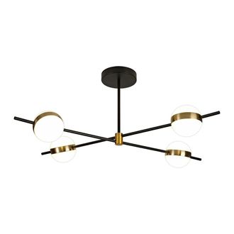 Mantra Plafon Decorativo En Color Oro Modelo Cuba De 4 Luces Novedad Mantra
