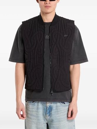 Filling Pieces Gilet con zip - Nero