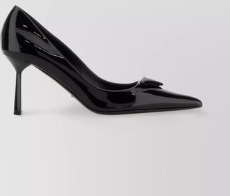 Prada leather pumps with glossy finish and stiletto heel