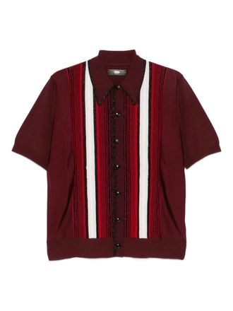 Amiri embellished striped shirt - Red