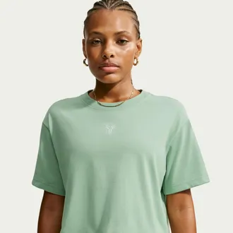 Nike Womens Kobe Dri-FIT Cropped Basketball T-Shirt in Green | IO8289-006