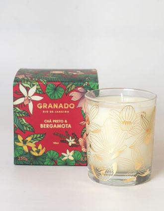 Granado Ch&aacute; Preto e Bergamota Scented Candle in Clear at Nordstrom