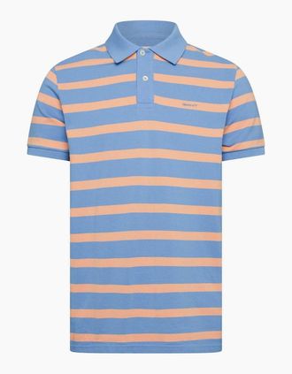 GANT Mens Striped Polo Sh - White - Size: 40