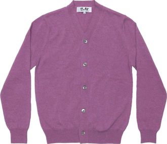 Comme Des Gar&ccedil;ons Cardigan Pastel Series Sleeve Heart Purple AZ-N092-051-4