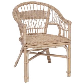 vidaXL Silla Apilable Rat&aacute;n Natural 60 X 60 X 81 Cm Vidaxl
