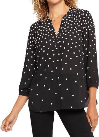 NYDJ Pintuck Blouse In Percy Dot