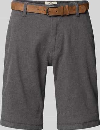 Redefined Rebel Bermudas mit G&uuml;rtel und Eingrifftaschen Modell NEBRASKA in Anthrazit Melange, Gr&ouml;&szlig;e XXL