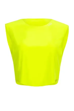 Winshape Crop-Top WINSHAPE AET115, Damen, Gr. XXL, gelb (neon gelb), 80% Polyester, 20% Elasthan, Rundhals, Tops Crop-Top, Cropped Functional Light