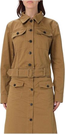 Saint Laurent Dames, Jassen, Beige, Maat: 4XS Leer