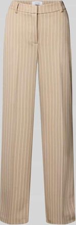 Comma Hose mit B&uuml;gelfalten und Ges&auml;&szlig;taschen in Beige, Gr&ouml;&szlig;e 34