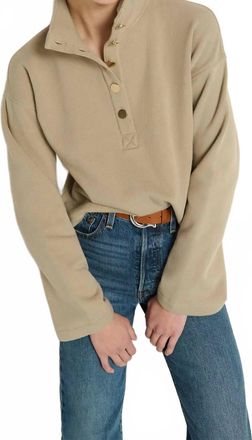 Nation Ltd Franz Long Sleeve Sweatshirt In Vintage Khaki