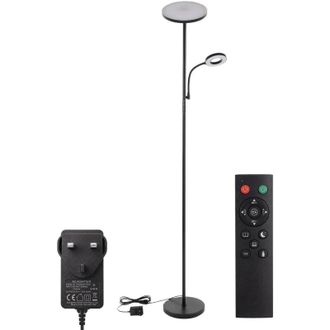 Emitto Emitto Mother & Child Floor Lamp Uplighter Adjustable Reading Light with Remote