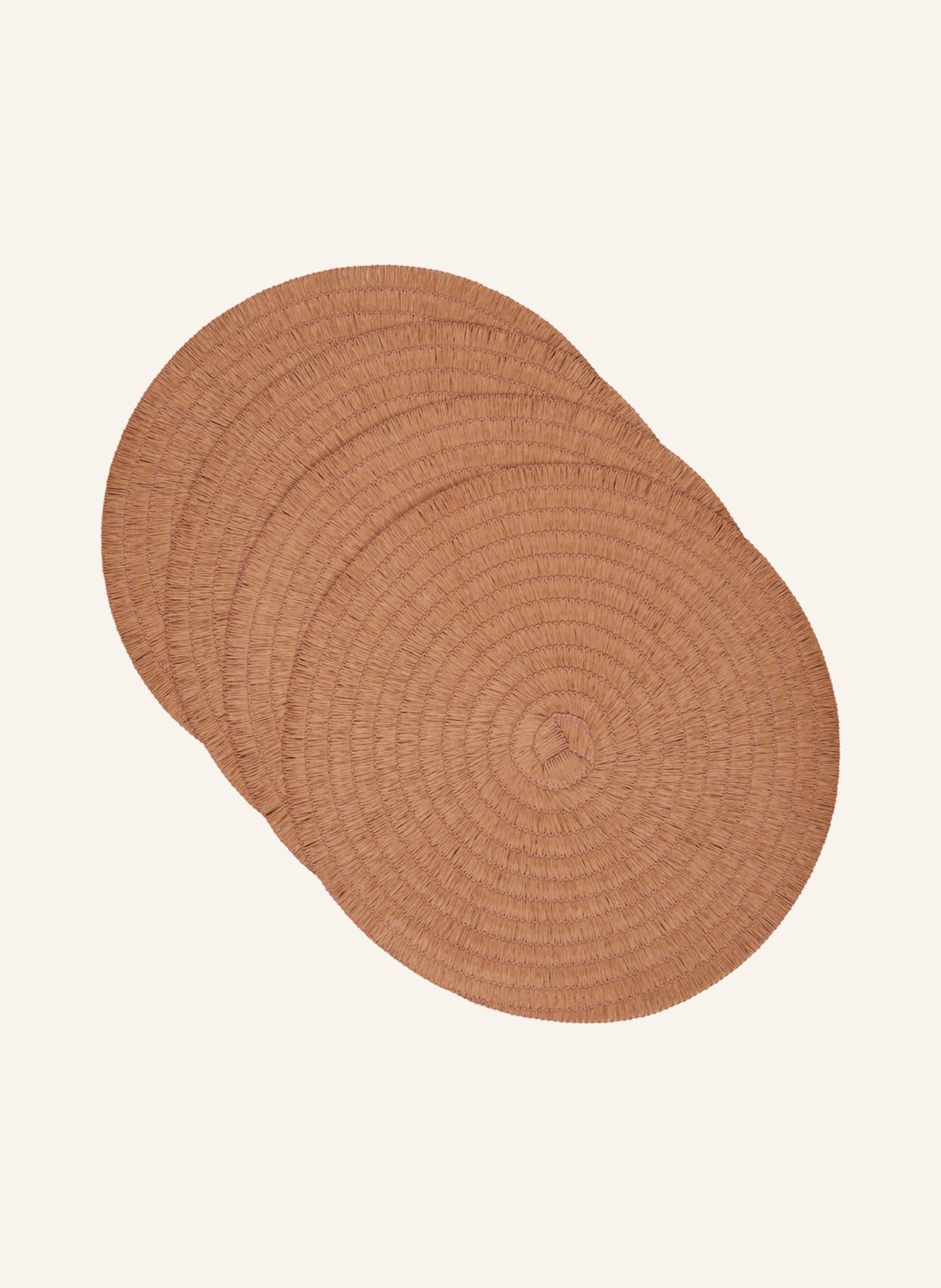 Kela Tischsets ALIA 4-teilig – Filz, Braun, 45x30 Cm, Waschbar, Schützt Tische Vor Kratzern