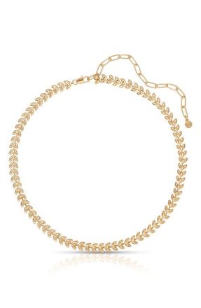 Ettika Chevron Chain Necklace in Gold at Nordstrom